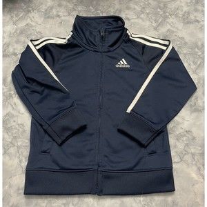 Navy Blue Adidas Toddler Full Zip Track Jacket, Size 24 months, 2T